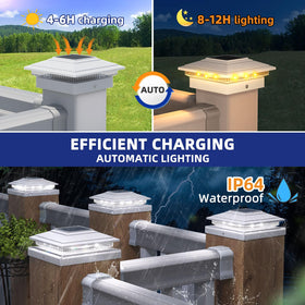 APONUO IP64 waterproof deck light protects posts in all weather.