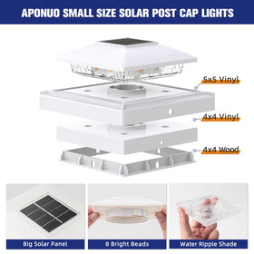 IP64 waterproof construction protects outdoor lights through rain and snow.