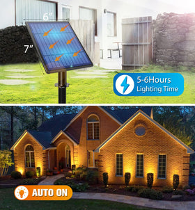 APONUO solar landscape light side angle showing wall mounting versatility