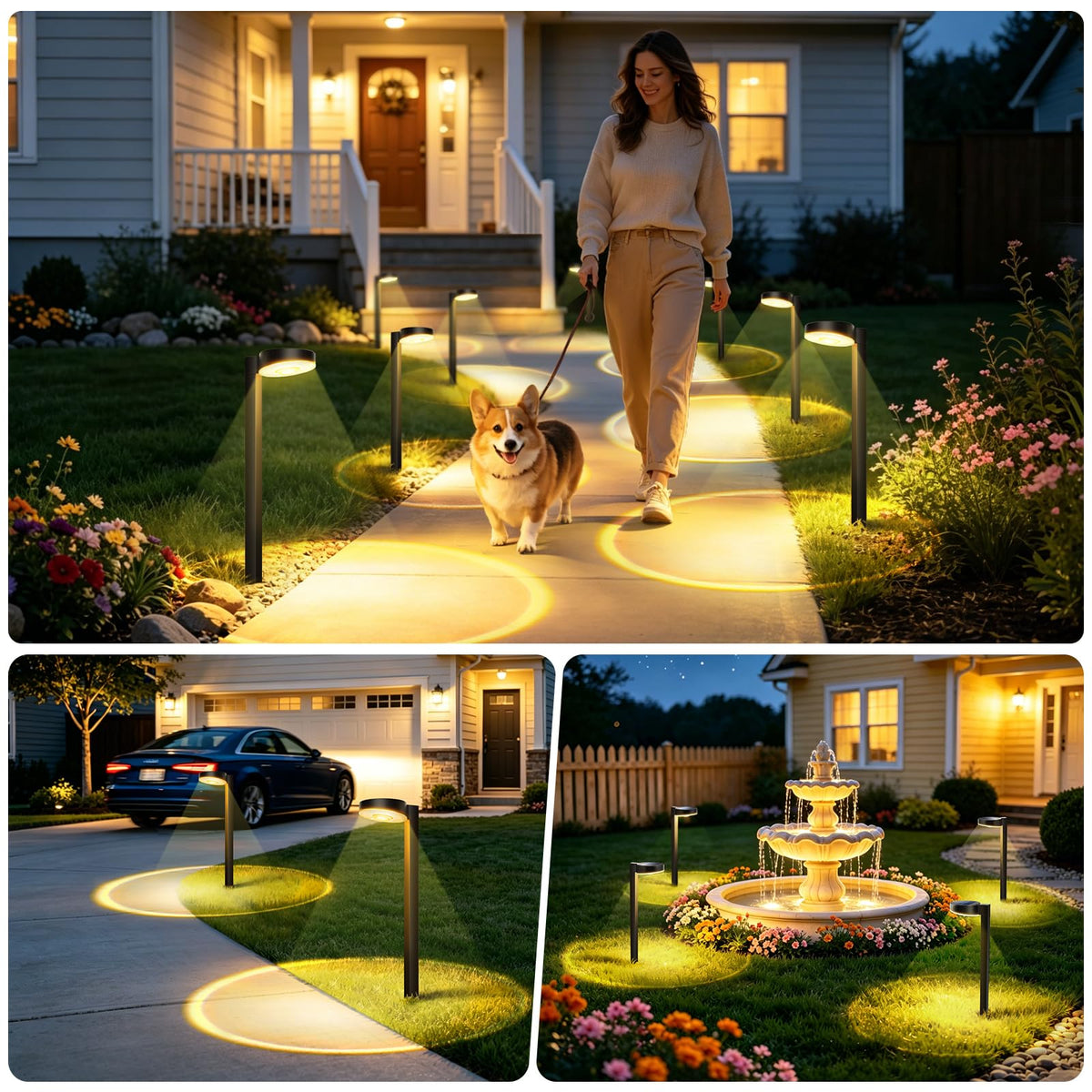 APONUO adjustable ground stakes position the light precisely