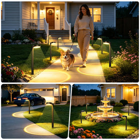 APONUO adjustable ground stakes position the light precisely