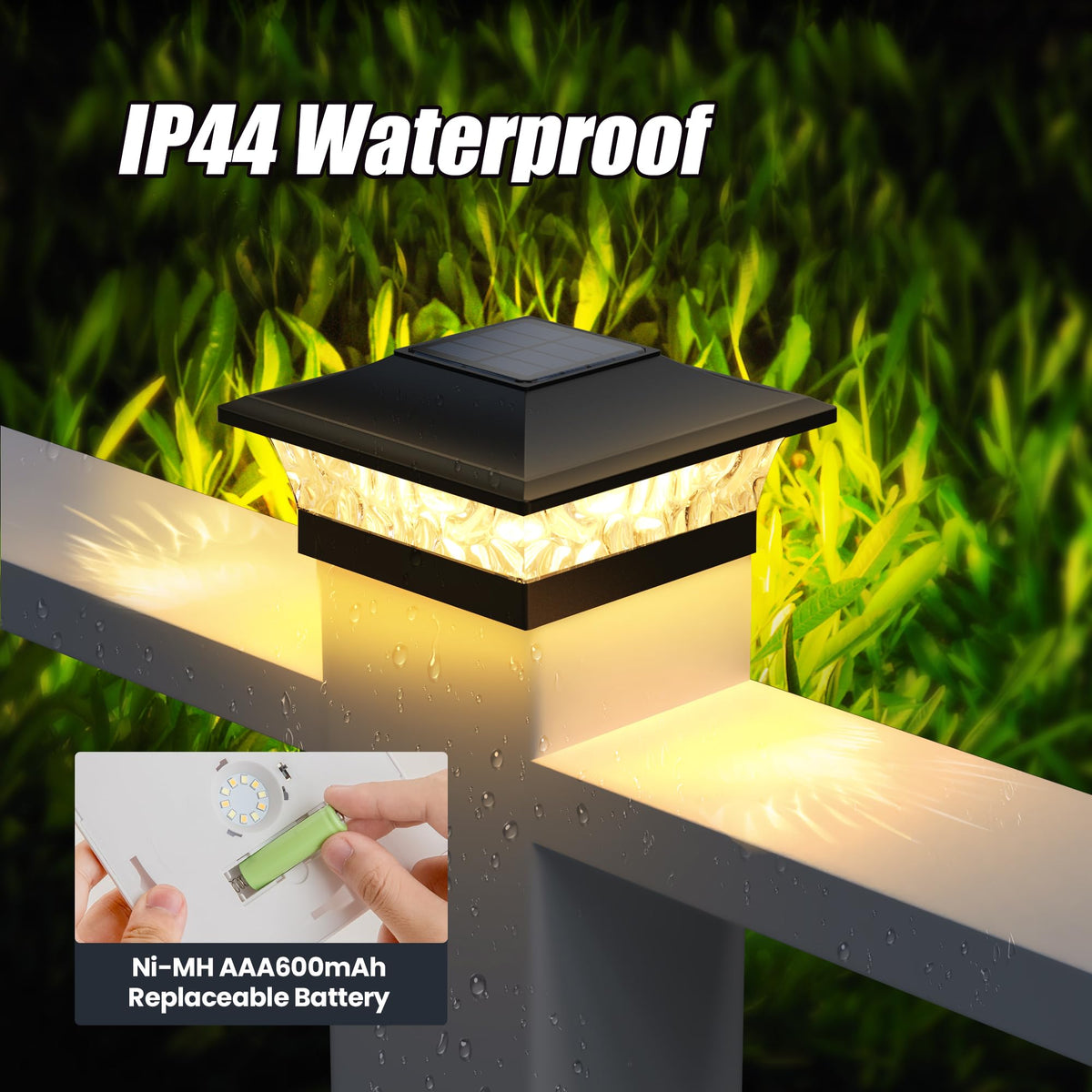 APONOUO cool white option brightens dark corners around garden pathways