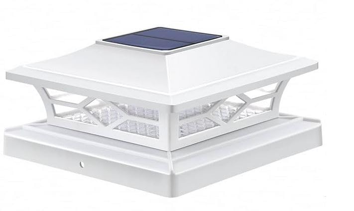 APONUO IP64 weatherproof solar post cap light protects against rain and snow.