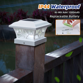 APONUO post cap lights install easily on posts with included screws.