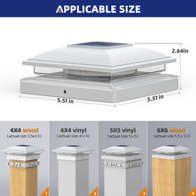 APONUO IP64 waterproof solar post caps withstand rain and outdoor conditions.