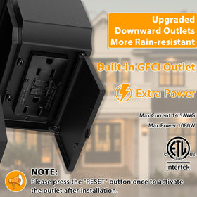 APOTO anti-rust wall lantern enhancing curb appeal under any weather.