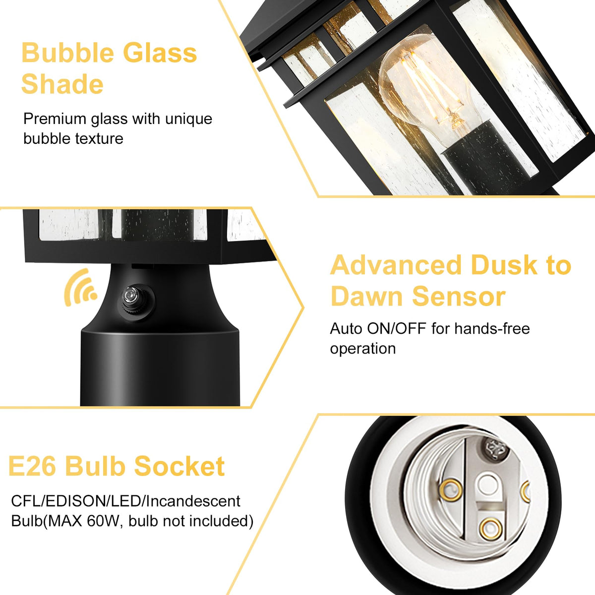 APOTO decorative outdoor lighting for yards, decks, and garden pathways.