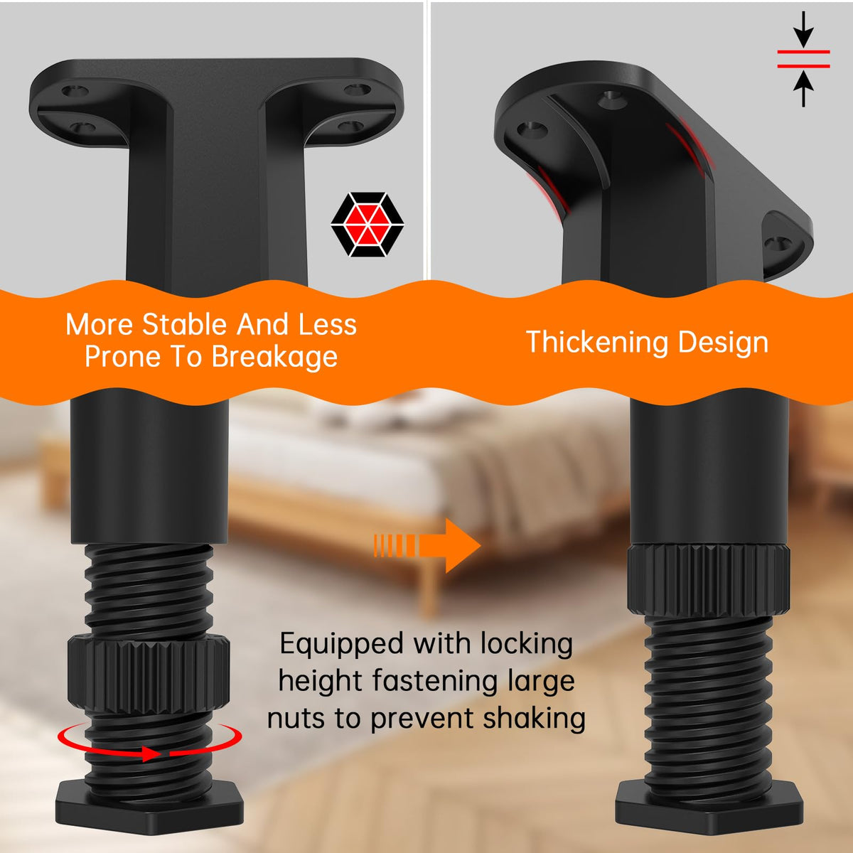 Appacare durable material keeps furniture legs lightweight yet tough.