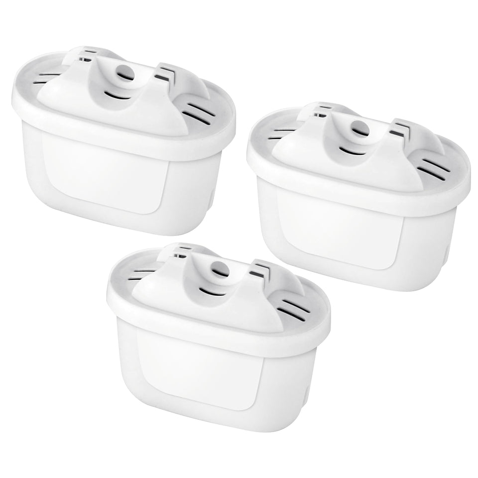 APPLIANCEMATES three-pack water filter packaging for easy replacement