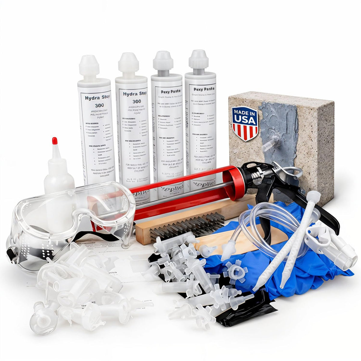 Applied Technologies 10ft Fast Set Kit demonstrates easy DIY crack repair.