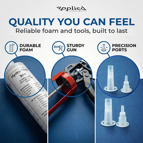 Applied Technologies caulk gun use for precise sealant application.