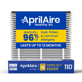 Aprilaire 110 replacement filter with model 1110 design captures dust and pollen effectively