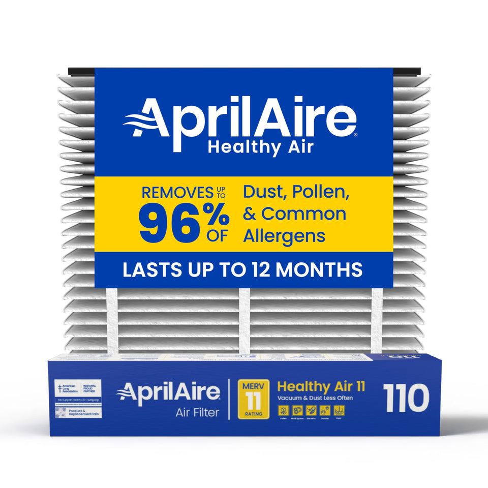 Aprilaire 110 replacement filter with model 1110 design captures dust and pollen effectively
