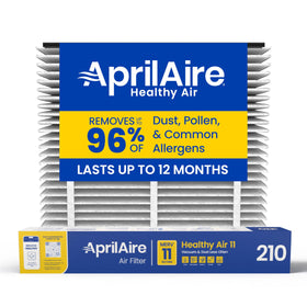 Aprilaire 210 replacement filter 20x25x4 fits purifiers for cleaner air and reduced dust.