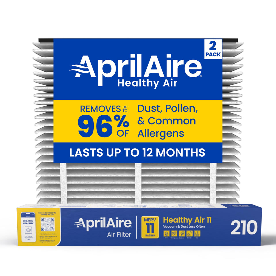 Aprilaire 210 replacement filter front view, ready for installation in compatible purifiers.