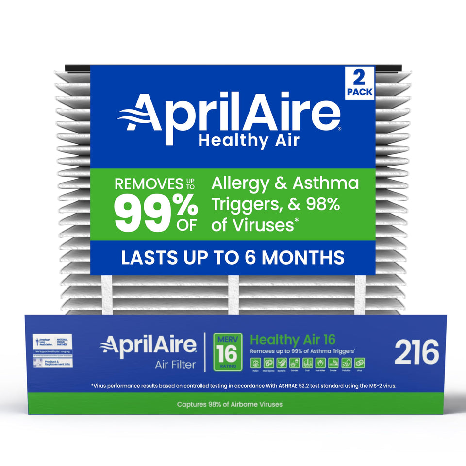 Aprilaire 216 replacement filter fits 20x25x4 for cleaner indoor air