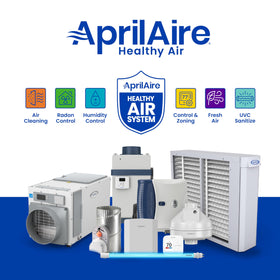 Aprilaire filter captures dust, pollen, spores, and dander for cleaner air