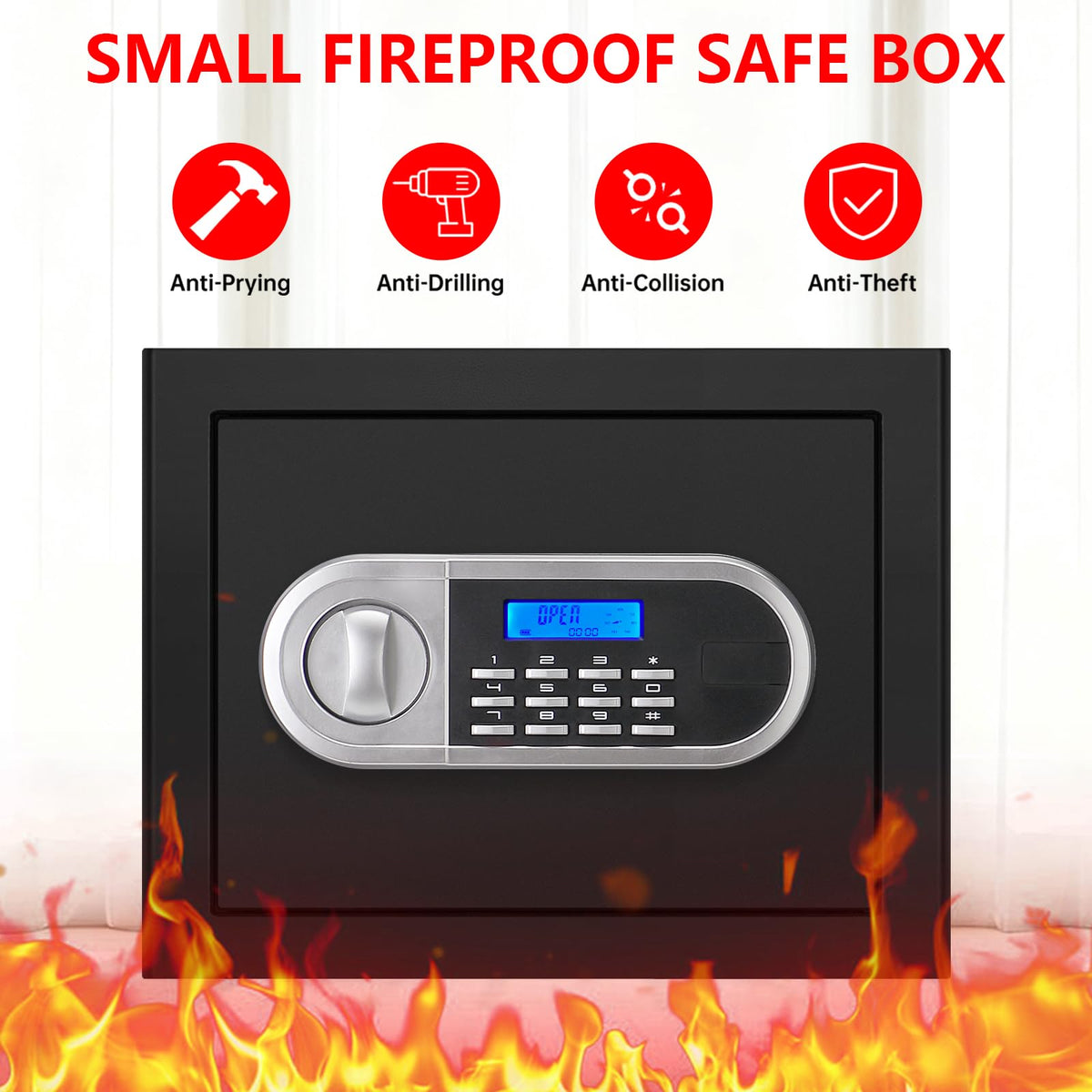 Aprxuvot safe with digital keypad; quick access while keeping items protected