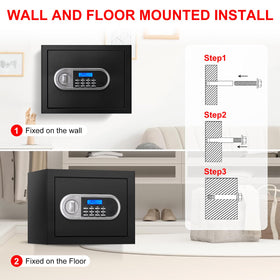 Aprxuvot wall-mount holes; secure floor or wall installation