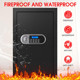 Aprxuvot safe interior with LED light helps locate items