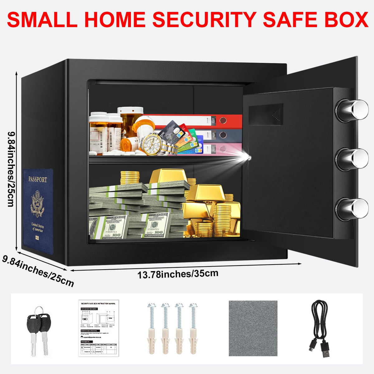 Aprxuvot compact safe digital keypad close-up for easy access