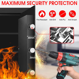 Aprxuvot compact safe interior with LED light for visibility