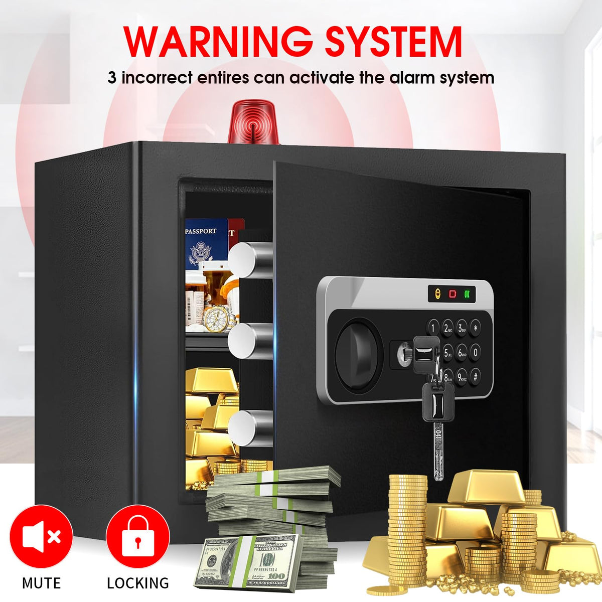 Aprxuvot compact safe mounting options for enhanced security