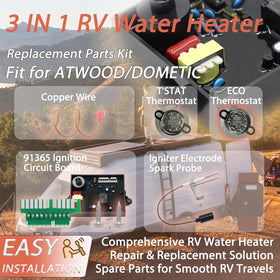 APSFY repair kit components close-up: circuit board and igniter for reliable replacements