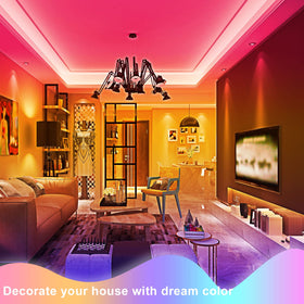 APSPOW mic mode responds to voices and beats for spontaneous light effects.