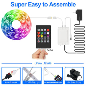 APSPOW infrared remote offers quick brightness and color mode changes within reach.