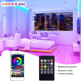APSPOW LED strips suit bedrooms, living rooms, kitchens, shops, and events.