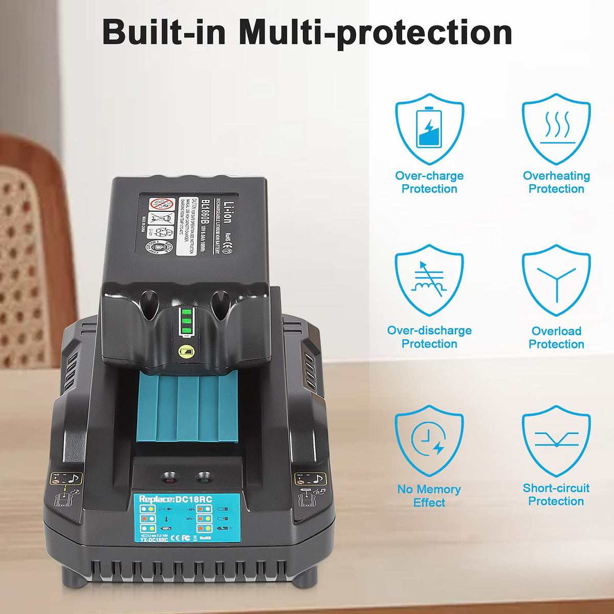APTOOLER durable outer shell protects the battery in tough jobs