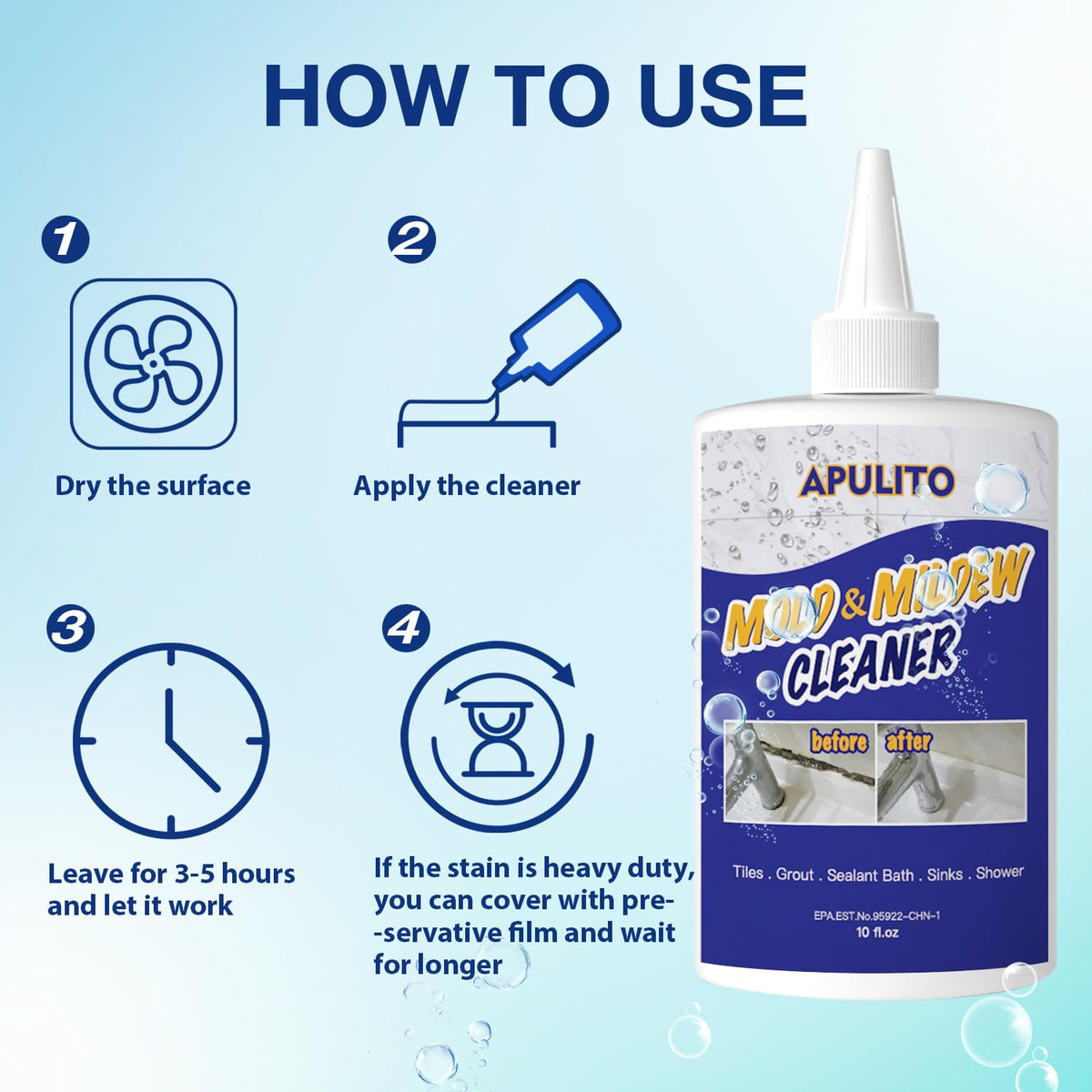 APULITO Gel around silicone sealant near sink for grout-friendly cleaning.