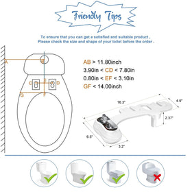 APURE BIDET A121 adjustable pressure control for personalized spray