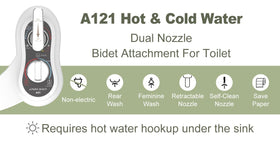 APURE BIDET A121 feminine wash nozzle in use for gentle cleaning
