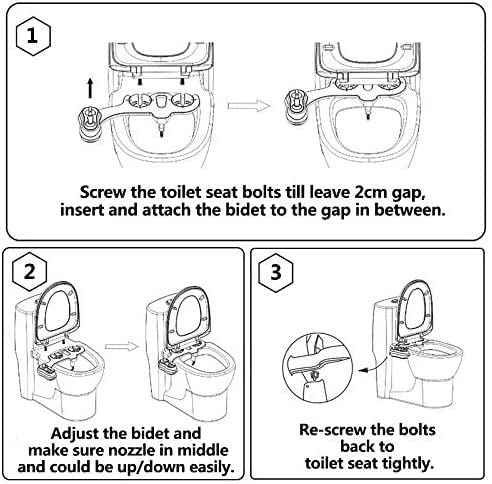 APURE BIDET A121 installed on toilet showing seamless integration
