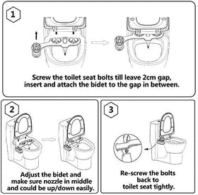 APURE BIDET A121 installed on toilet showing seamless integration