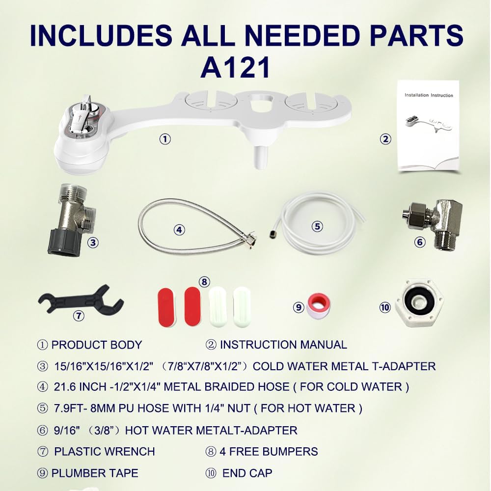 APURE BIDET A121 self-cleaning nozzle with hygienic protection