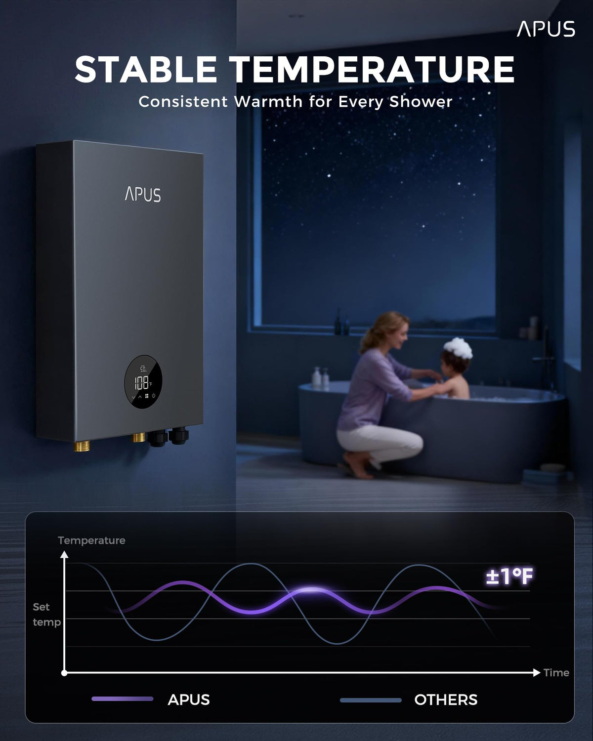 APUS memory function image highlights saved settings after power cycles for convenience.