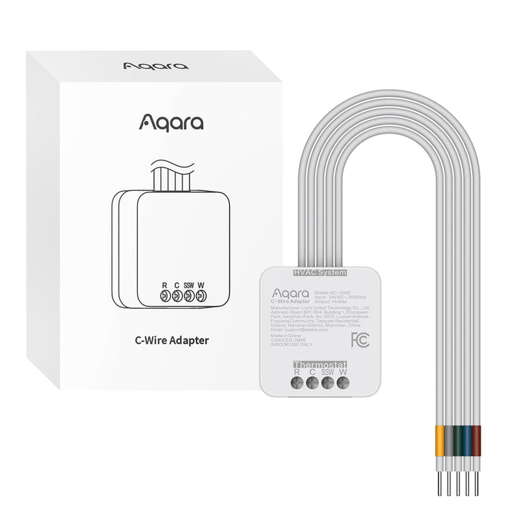Aqara C-Wire Adapter for W200 setup ensuring reliable power for smart thermostat features.