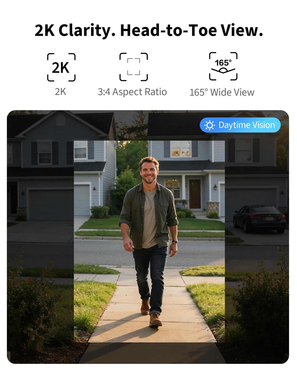 Aqara G400 doorbell night vision captures bright 2K footage in darkness