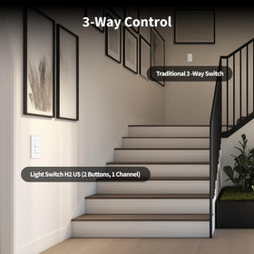 Aqara H2 side profile highlighting slim form for easy retrofits.