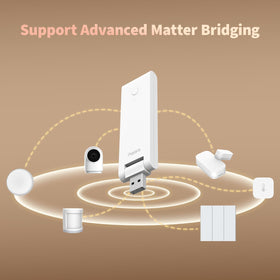 Aqara M100 adjustable shaft highlighting flexible placement in any room.