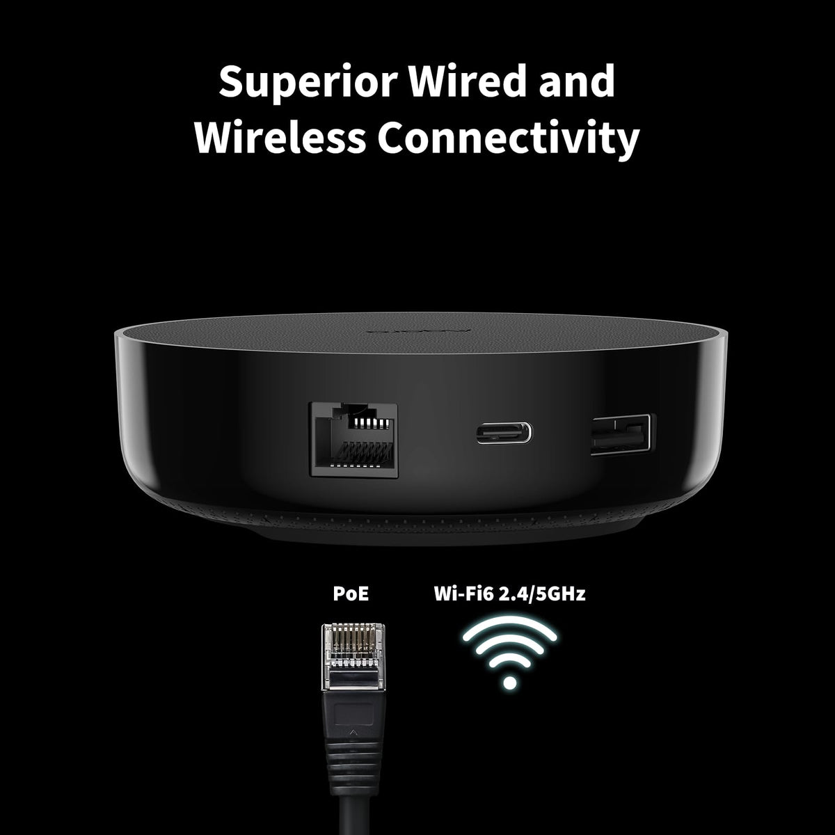 Aqara M200 USB‑C port for backup power during outages.