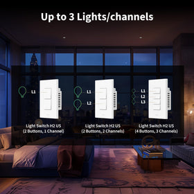 Aqara H2 wall switch enabling remote control and scheduled automations.