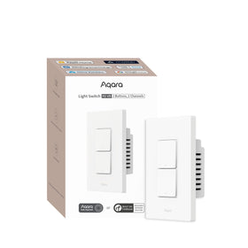 Aqara Smart Light Switch H2 front view showing dual channels for automation.