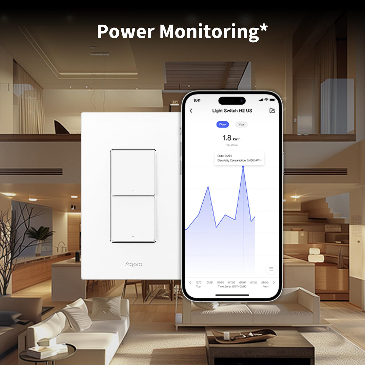 Aqara H2 power-off memory mode shown in Aqara Home app.