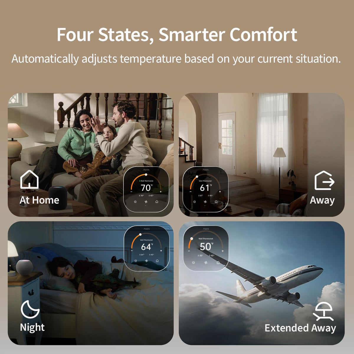 Aqara W200 built-in hub showing Zigbee and Matter compatibility for seamless automations.