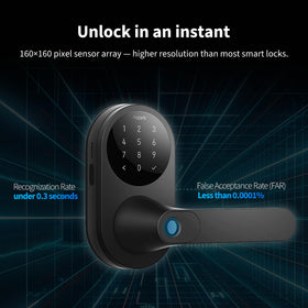 Aqara U300 touchscreen keypad enables quick, intuitive keyless entry.