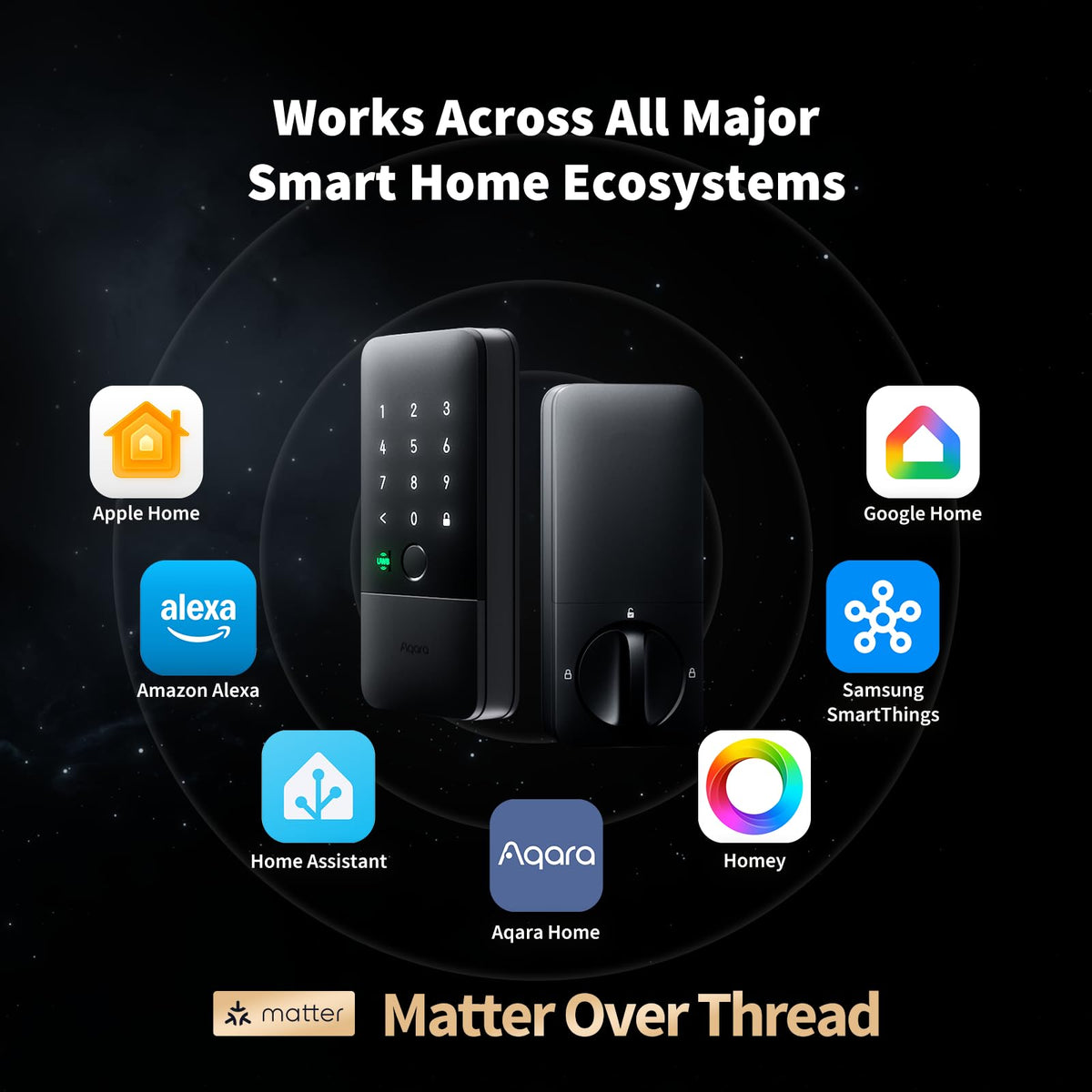 Aqara U400 demonstrating Apple Home Key unlock for tap-to-unlock.